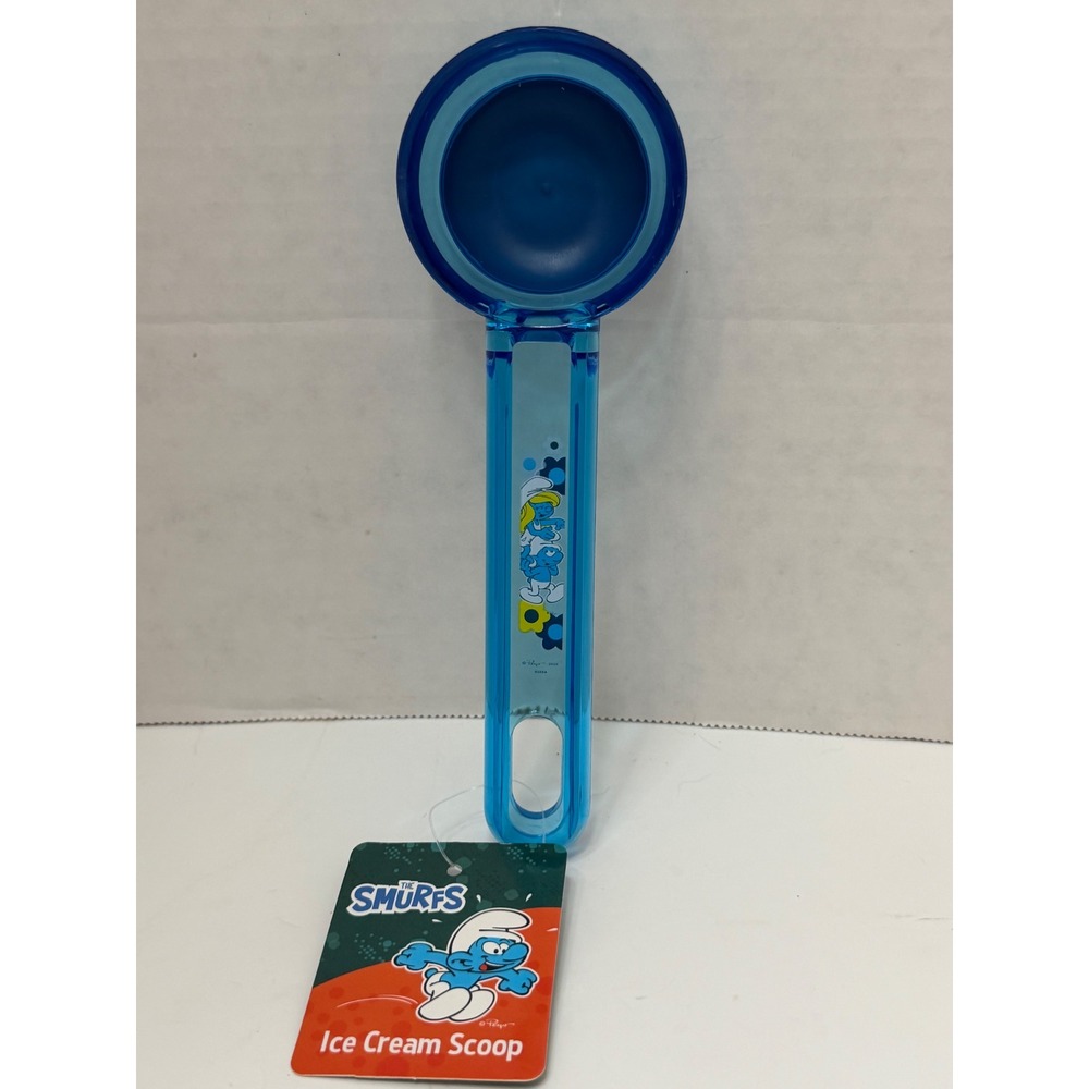 The Smurfs Blue Plastic Ice Cream Scoop Smurfette Hefty Smurf Best Brands NWT